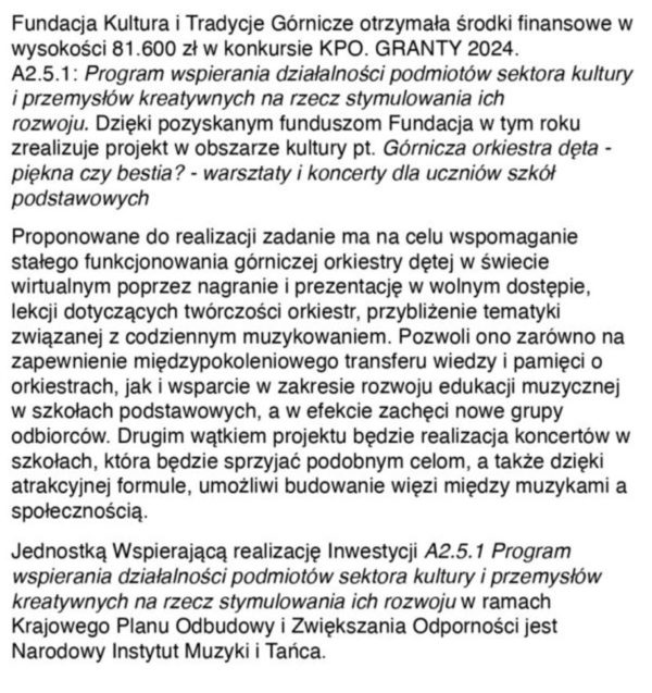 Fundacja Kultura i Tradycje Górnicze